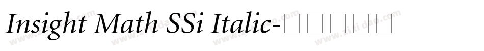 Insight Math SSi Italic字体转换